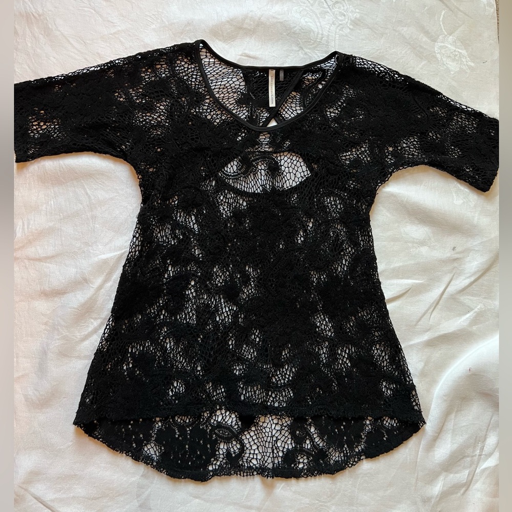 You Are Not Alone ladies crochet top, size M